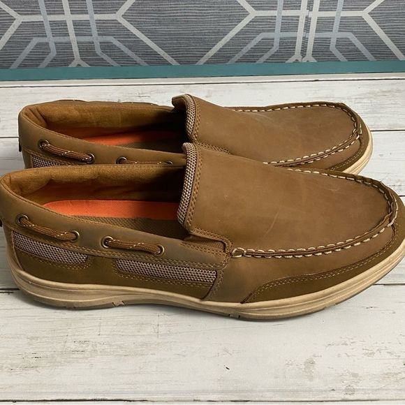 Magellan Outdoors Mens Tan‎ Slip On Textile Shoes Size 10EE - Picture 1 of 9